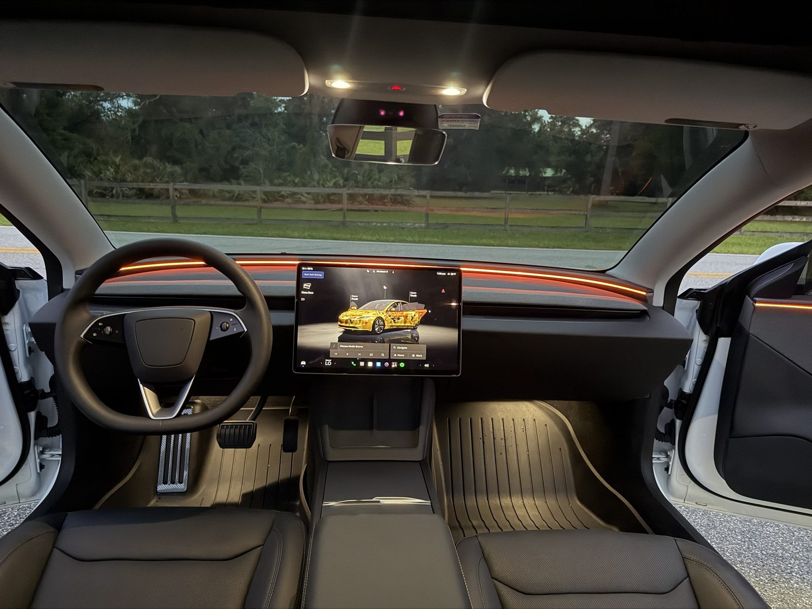 2026 Tesla Model 3 dashboard and touchscreen